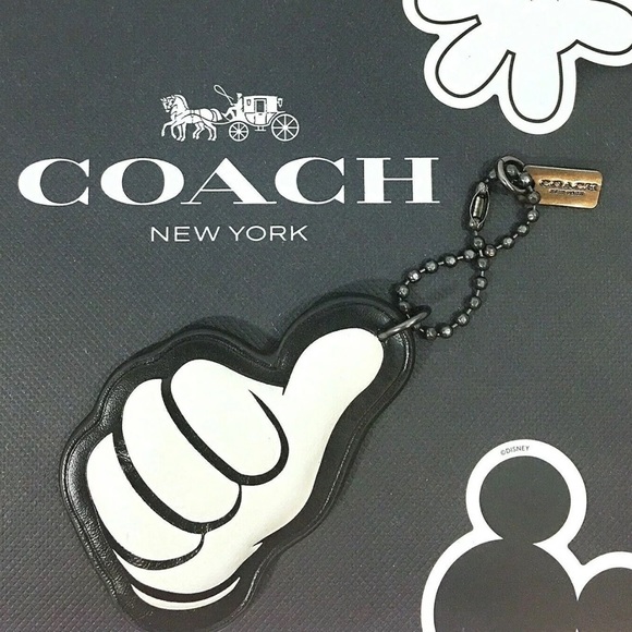 Coach Disney Mickey Thumbs Up Hangtag Bag Charm - Picture 2 of 6